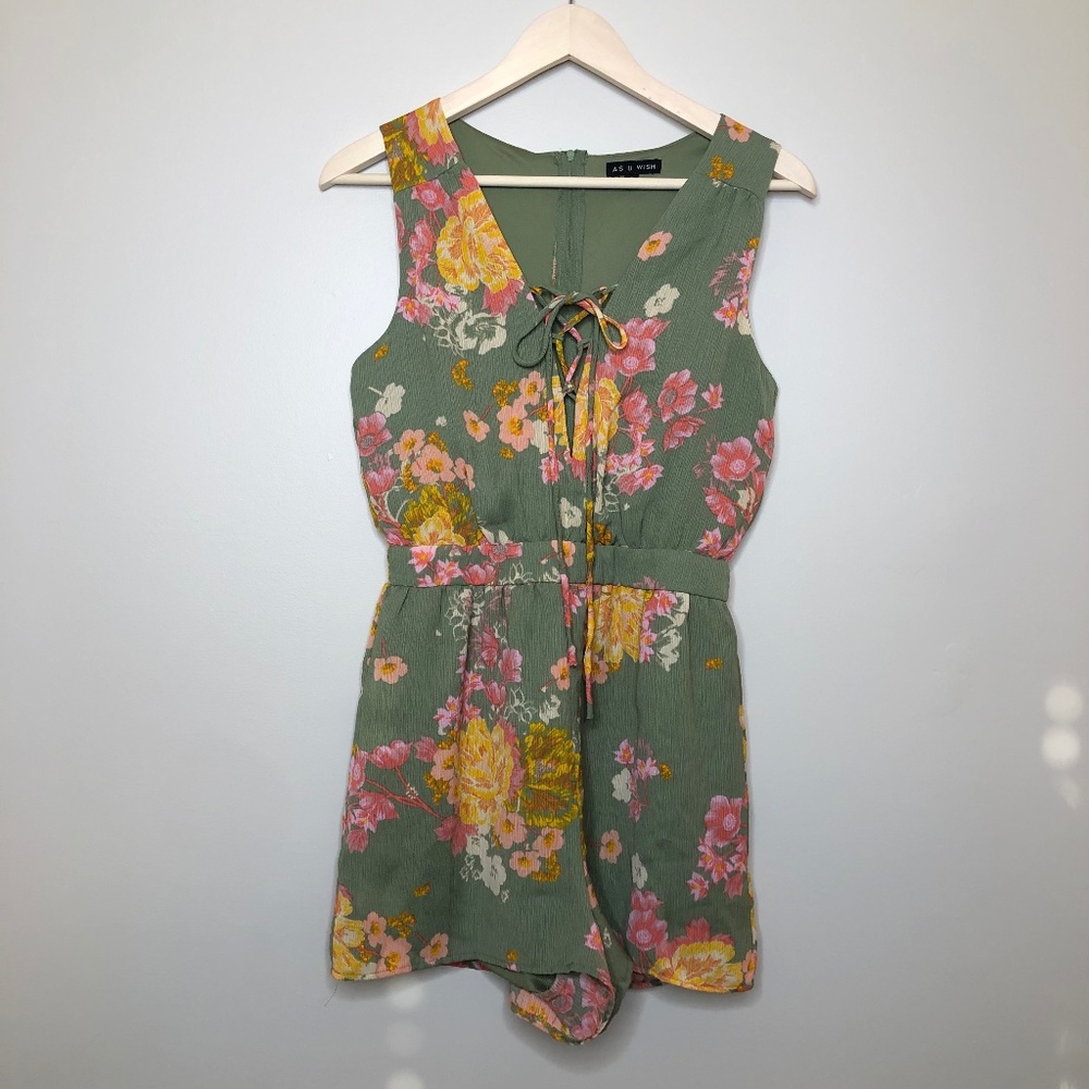 Floral Sleeveless Romper